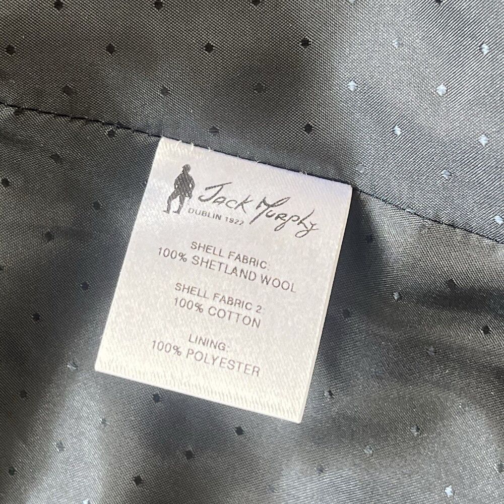 Jack Murphy Women’s Harriet Tweed Blazer Wool Jacket Green Herringbone Check 12 - Picture 9 of 13